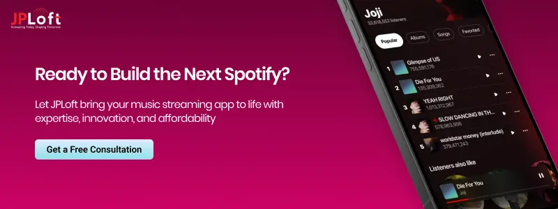 Build app like Spotify CTA